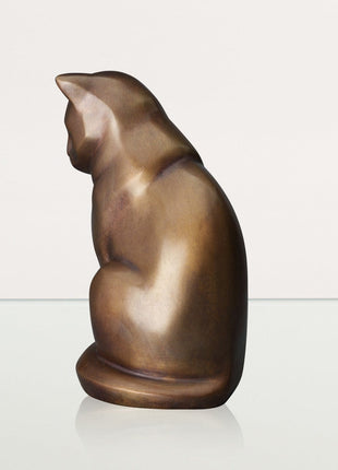 Cast Bronze Cat Urn "Neko" | Premium Quality Bronze Pet Urn