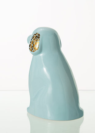 "Rocky" Pet Urn for Dog - Baby Blue | Ceramic | Handmade
