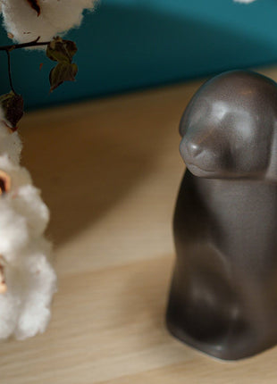 "Rocky" Pet Urn for Dog -  Grey Matte| Ceramic | Handmade