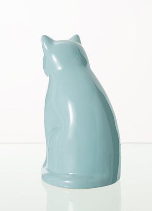 "Elvi" Pet Urn for Cat - Baby Blue | Ceramic | Handmade