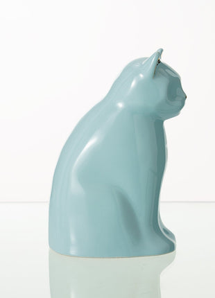 "Elvi" Pet Urn for Cat - Baby Blue | Ceramic | Handmade