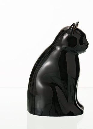 "Elvi" Pet Urn for Cat - Black | Ceramic | Handmade
