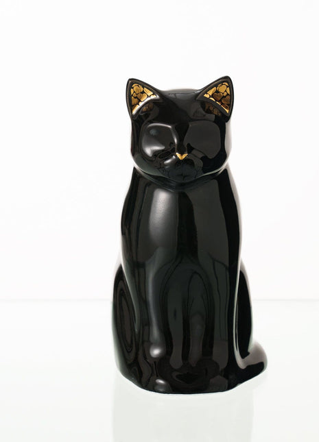 "Elvi" Pet Urn for Cat - Black | Ceramic | Handmade