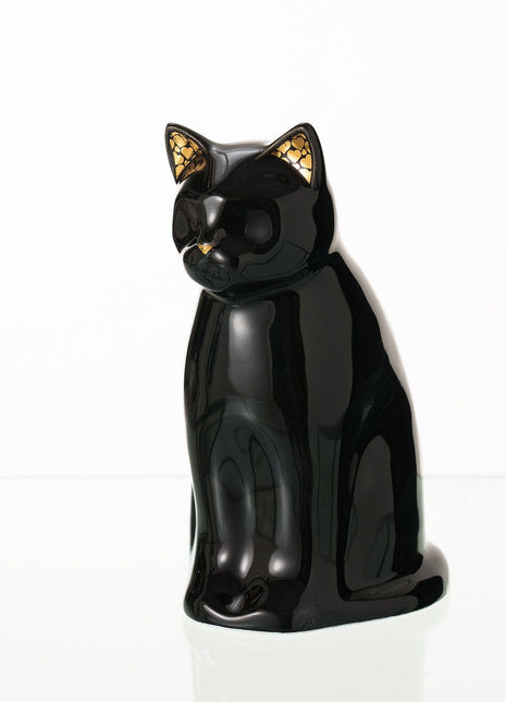"Elvi" Pet Urn for Cat - Black | Ceramic | Handmade