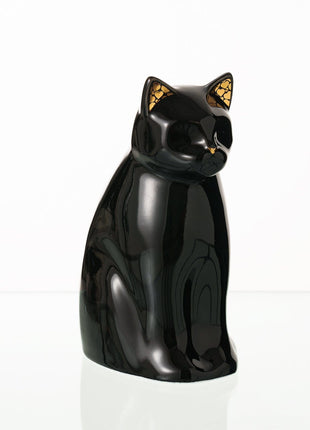 "Elvi" Pet Urn for Cat - Black | Ceramic | Handmade