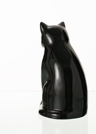 "Elvi" Pet Urn for Cat - Black | Ceramic | Handmade