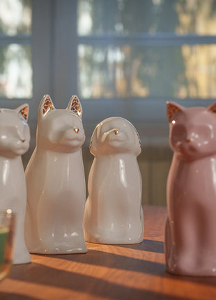 "Elvi" Pet Urn for Cat - Pink| Ceramic | Handmade