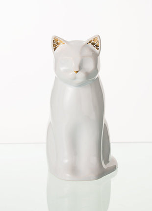 "Elvi" Pet Urn for Cat - White | Ceramic | Handmade