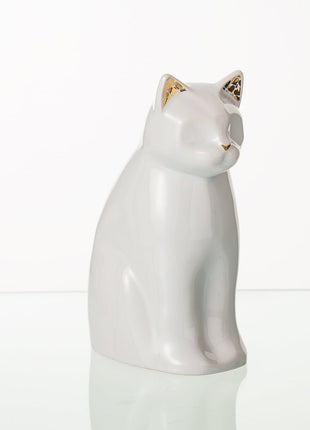 "Elvi" Pet Urn for Cat - White | Ceramic | Handmade